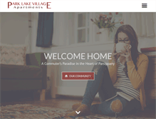 Tablet Screenshot of parklakevillageapts.com